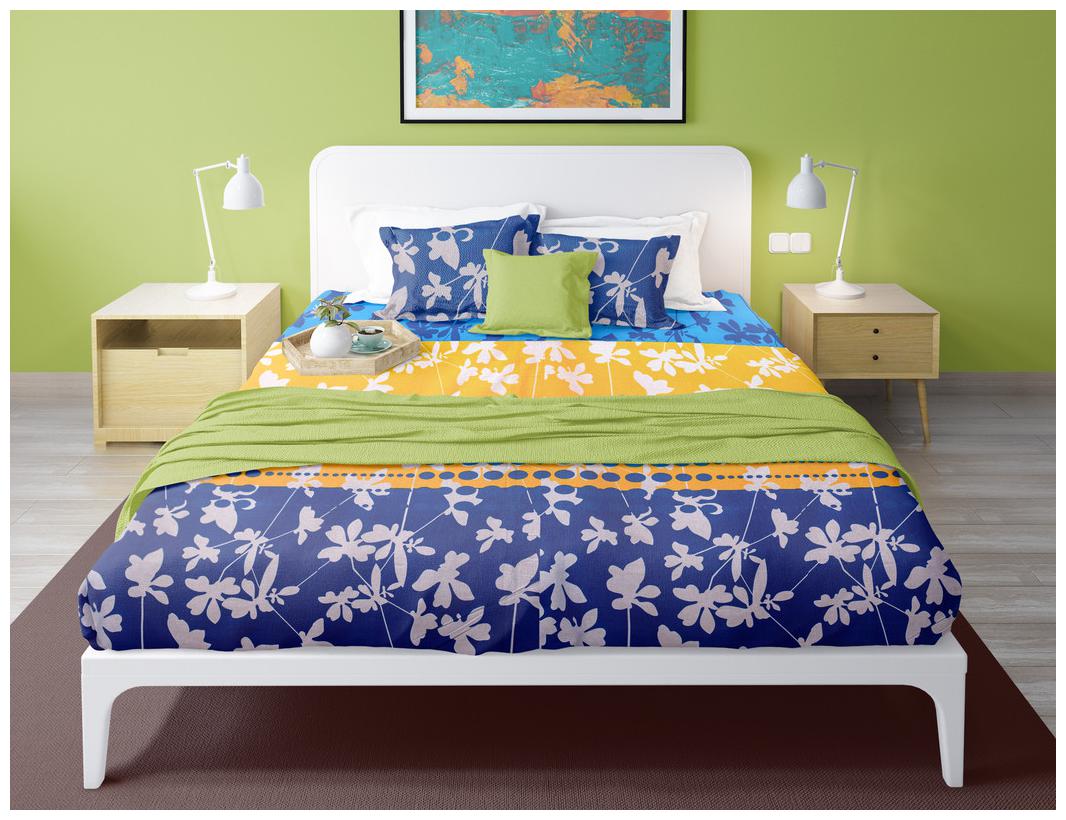 

MAYFAIR HOMES LONDON Cotton Floral Queen Size Bedsheet 104 TC ( 1 Bedsheet With 1 Pillow Covers Multi )