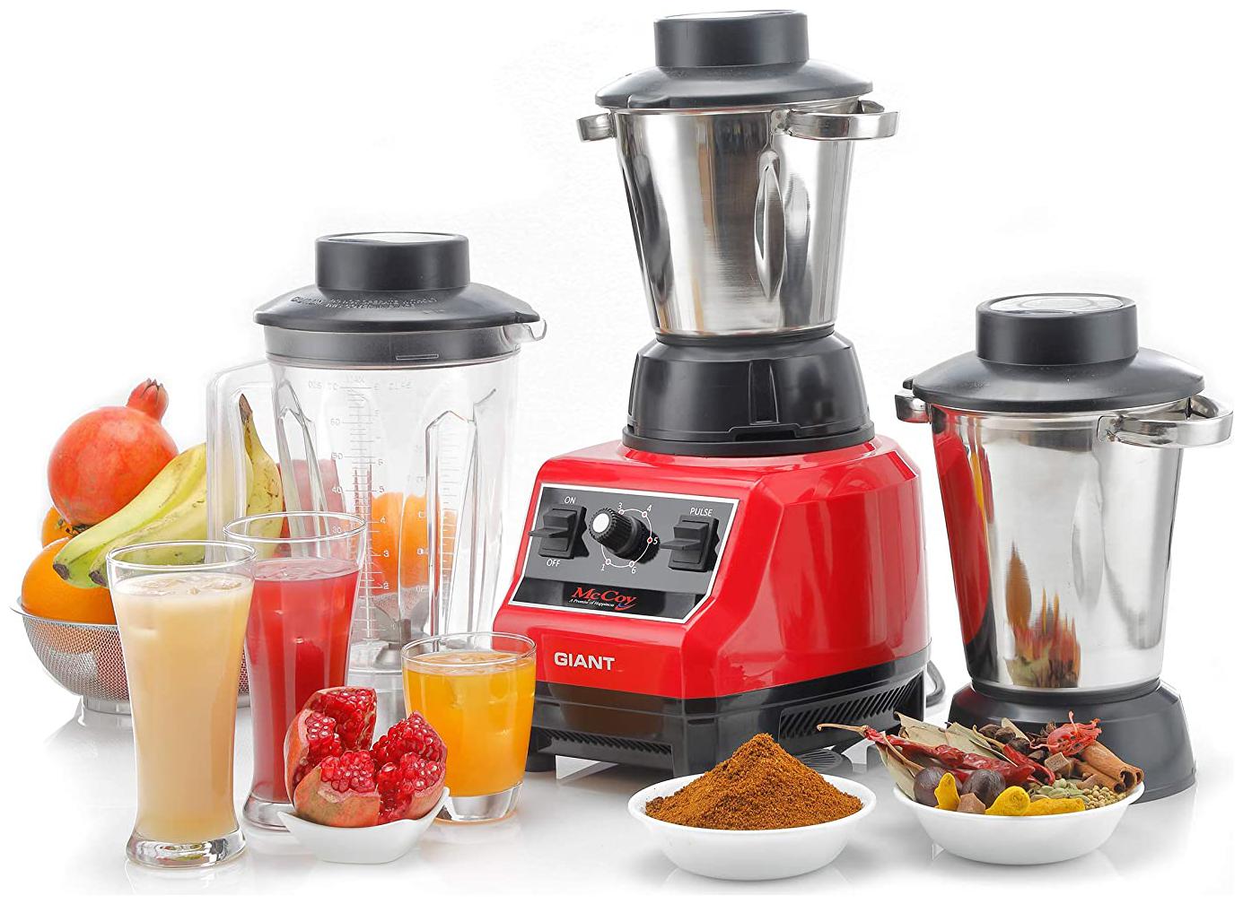 

Mccoy GIANT 1200 W Mixer Grinder ( Red 3 Jars )