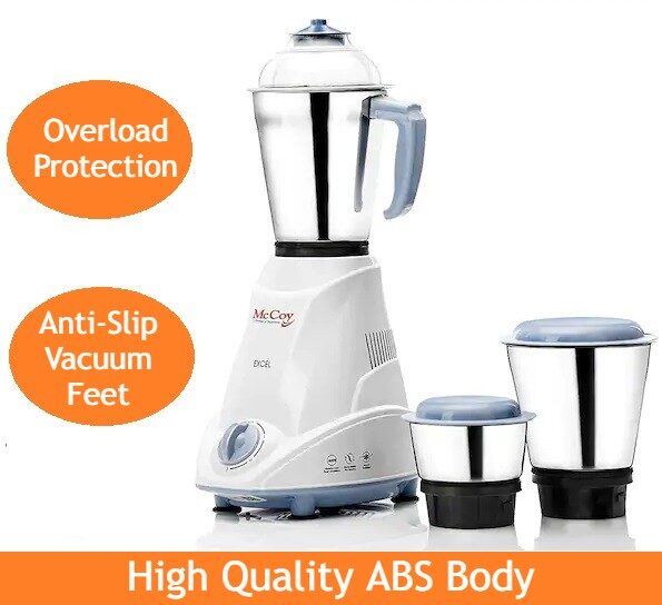 

Mccoy EXCEL 500 W Mixer Grinder ( White 3 Jars )
