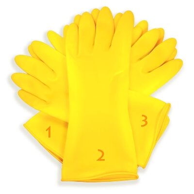 

MCP 3 Pairs Large Flocklined Hand Cleaning Gloves Reusable for Washing Cleaning Kitchen Garden
