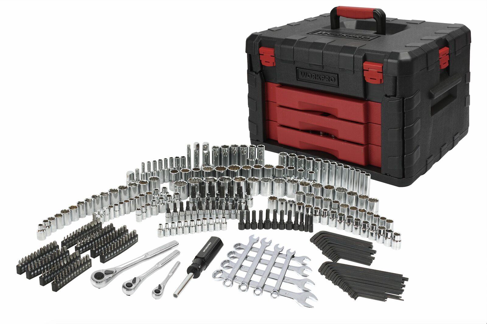 

Mechanic s Tool Set Hex Key Tool Box Storage Socket Screw Driver Wrench 320-Pcs