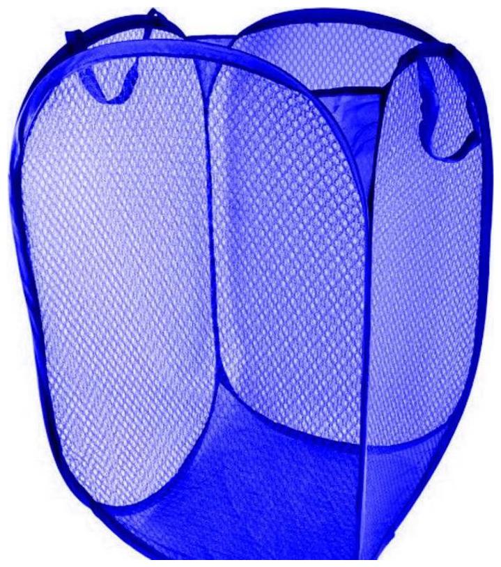 

Meenamart Net Blue Laundry Basket ( Set of 1 )