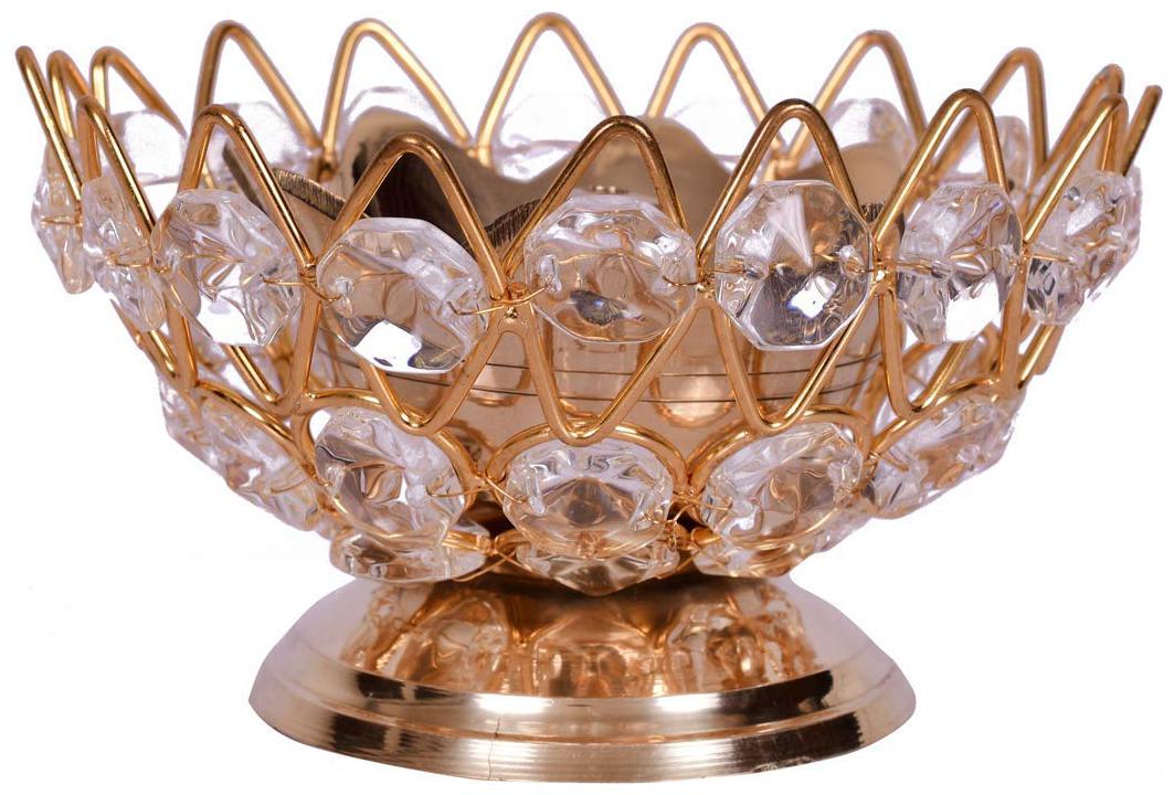 

Meenamart Brass Bowls Round Akhand Jyoti Diya for Home Decor Puja purpose