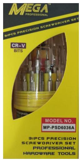 

Mega MEGA 31 pcs Precision Screwdriver Set Precision Screwdriver Set (Pack of 31)