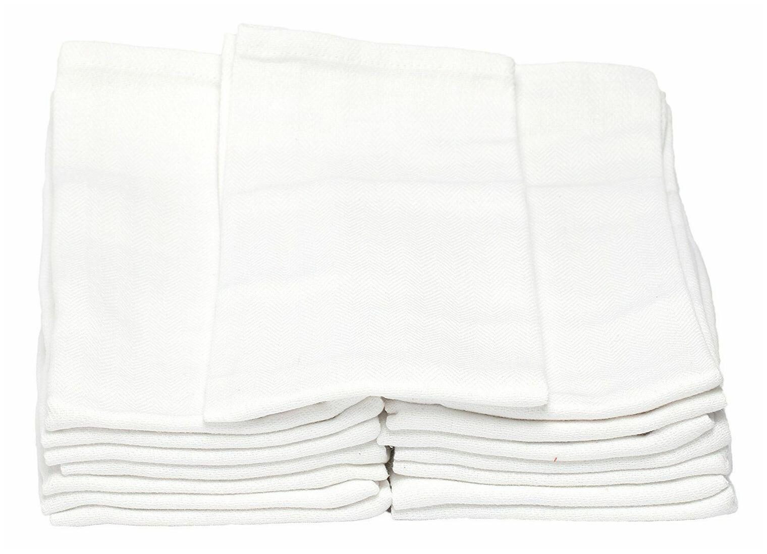 

Melange 15 PACK Classic Kitchen Towels 100 Natural Cotton 14 x 25 Solid White