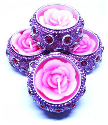 

MENDLY Paraffin wax Pink Candle