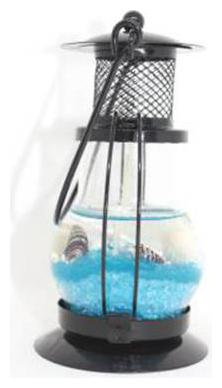 

MENDLY Paraffin wax Glass Blue Candle