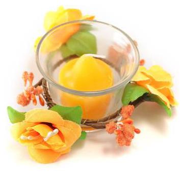 

MENDLY Paraffin wax Orange Candle