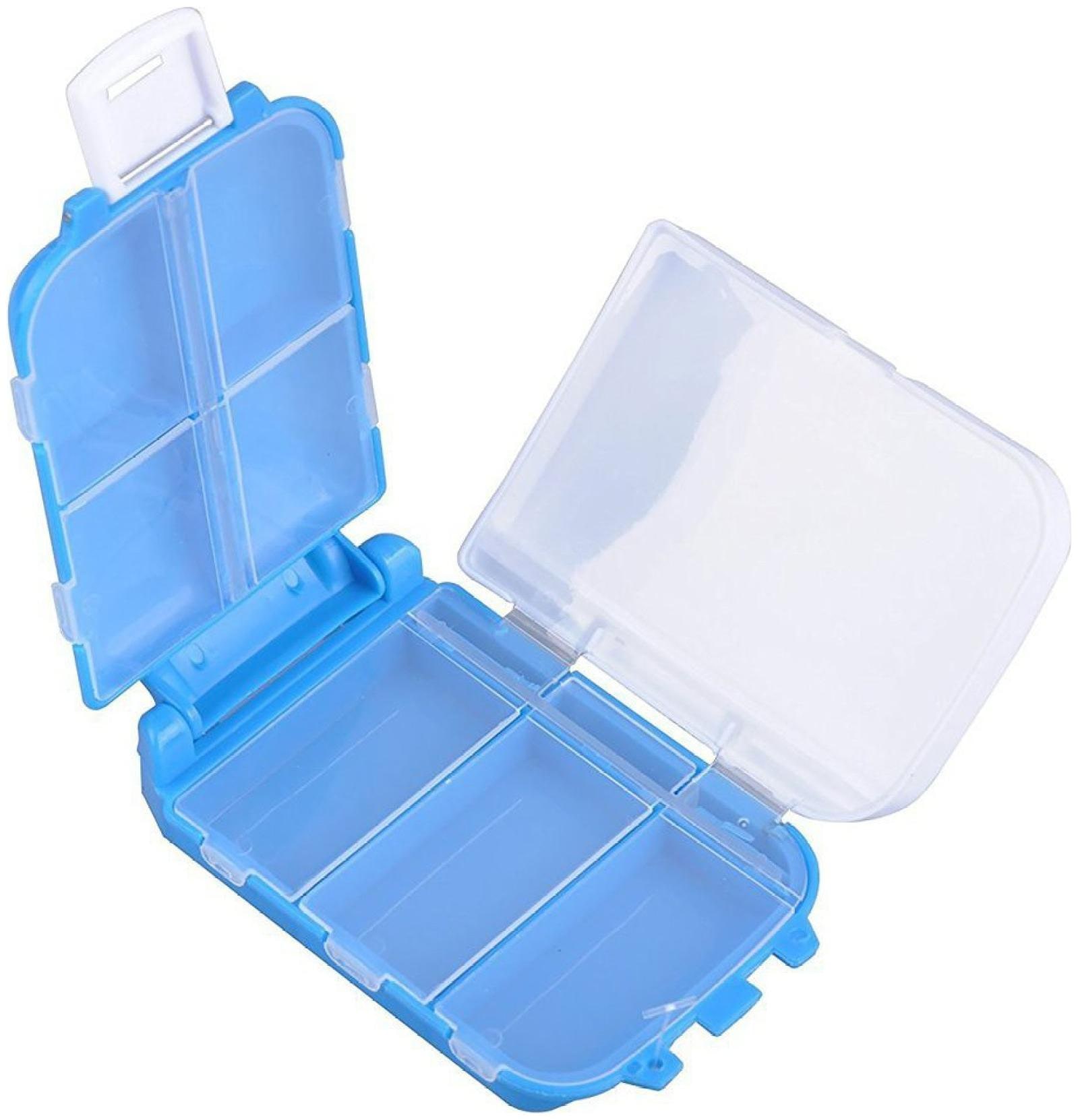

mendly Travel Pill Container Medical Triple White Organizer Folca 8 Compartments Travel Pill Container Medical Triple White Organizer Folca 8 Compartments Pill Box (Blue White)