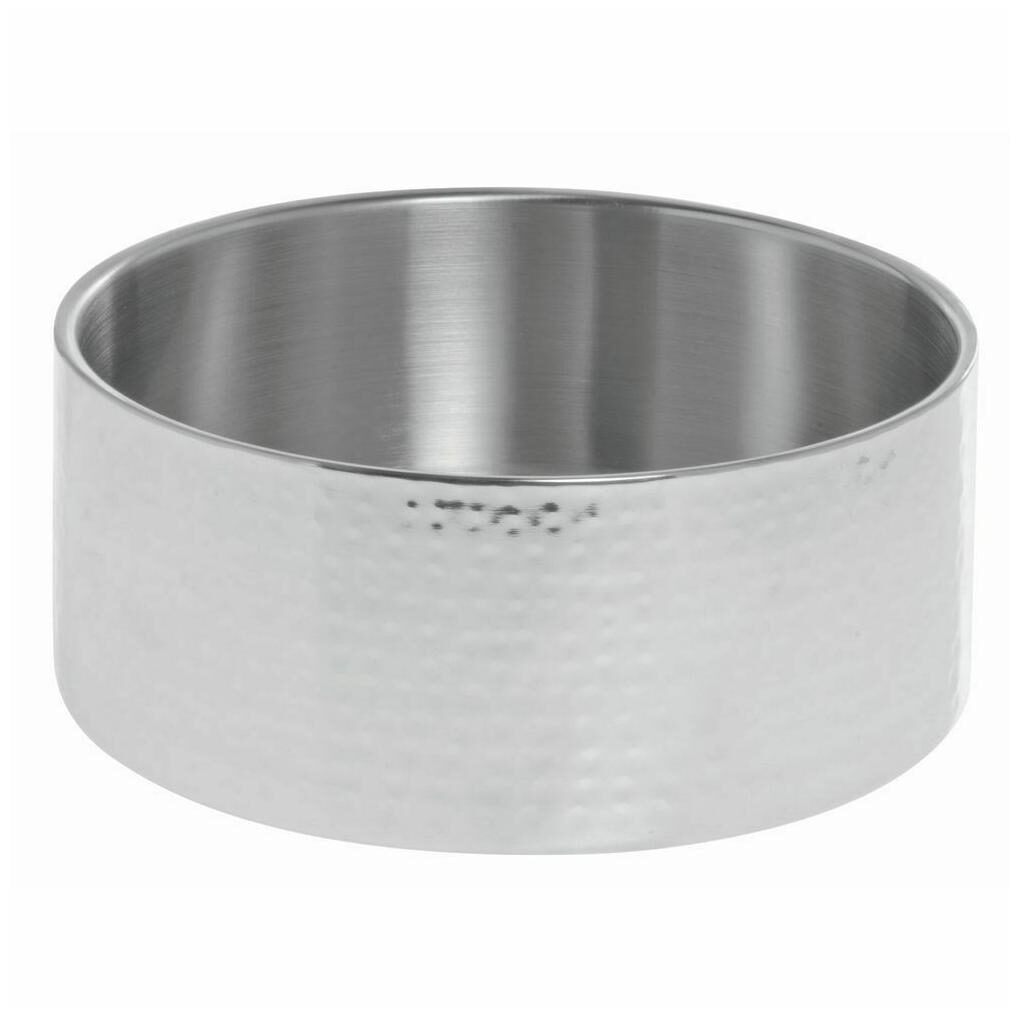 

Metal Serving Bowl With Hammered Finish Round Double-Wall Insulated - 10 Dia x 4