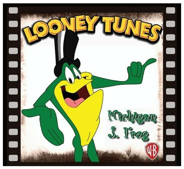 

MICHIGAN J FROG FRIDGE MAGNET LOGO 7 4 X 4 LOONEY TUNES FREE SHIPPING