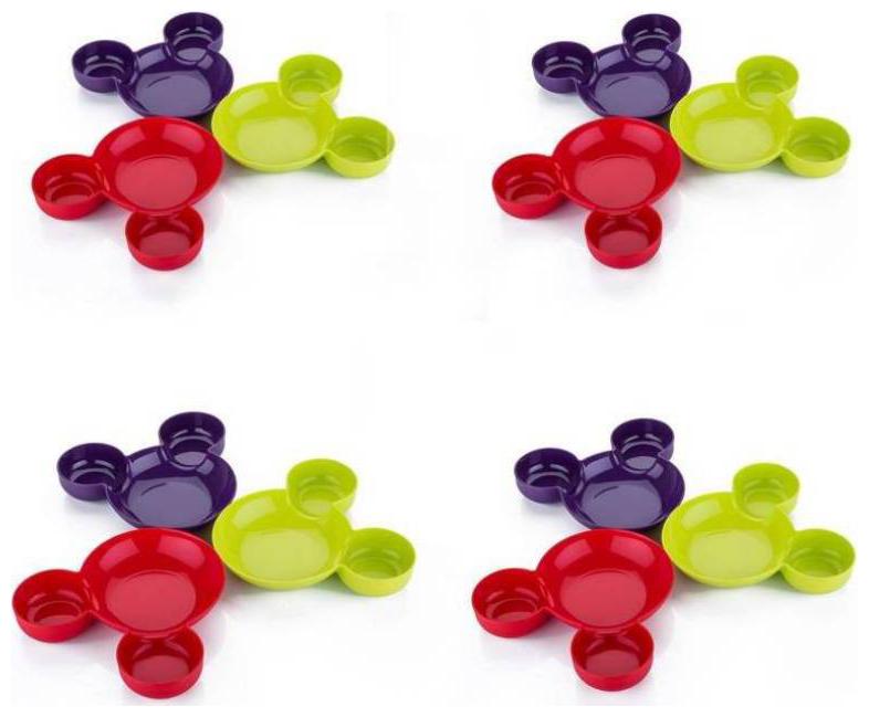 

Mickey Mouse Bowl Plates Snack Serving Big Head Bowl Fruit Plate Baby Cartoon Pie Bowl Plate Dinner Plates Set Of (12 pcs)