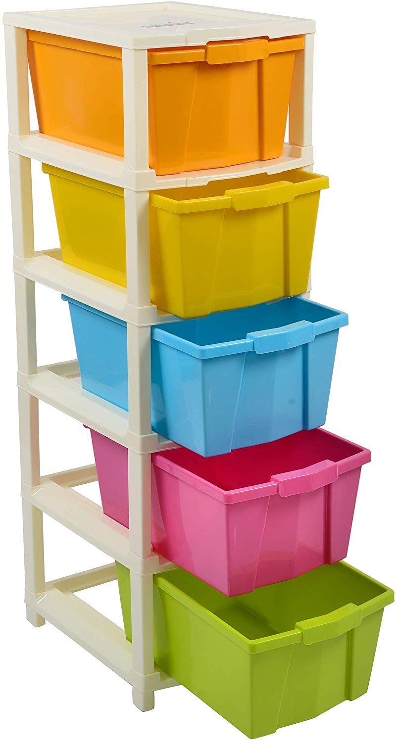 

Migglo Plastic Joyful Studio 5 Xl(Extra Large) Modular Drawer Made Of Virgin Plastic For Home Office Parlor School Doctors Home