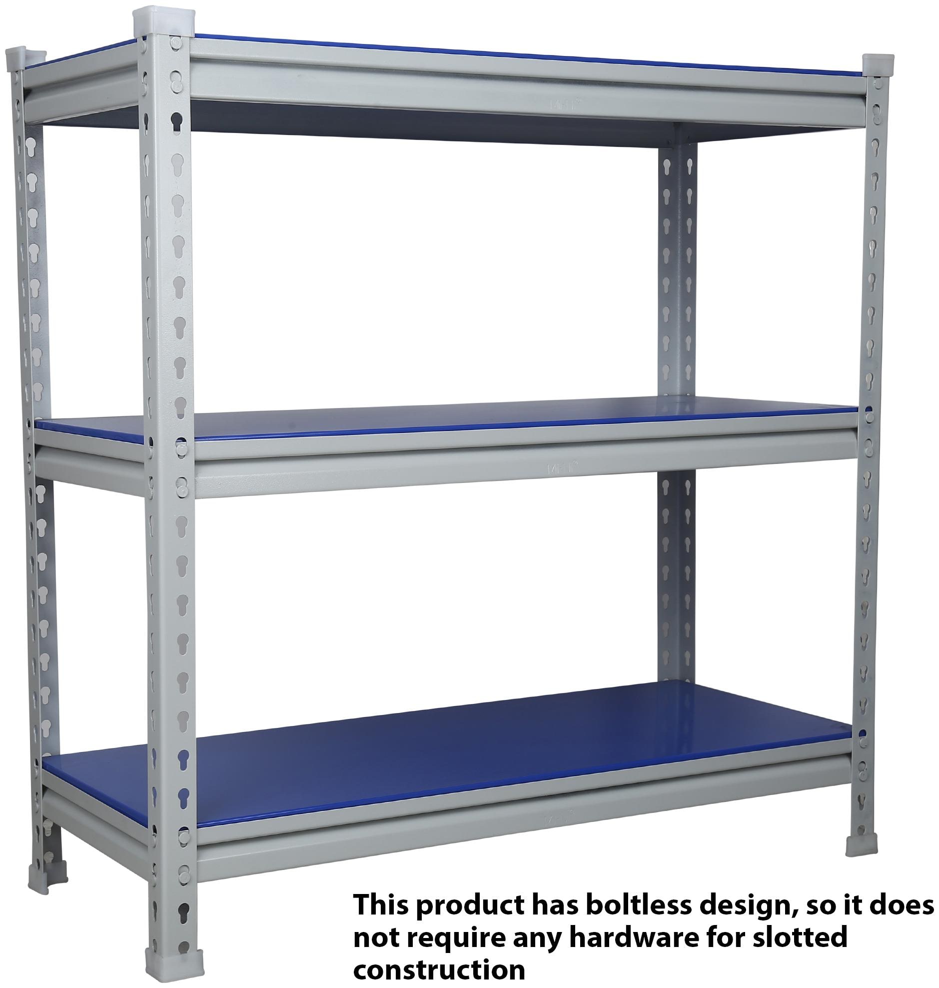 

Mil-Nil Prime CRC Sheet 3 Shelf Multipurpose Boltless Rack 36 x 36 x 15 Inch (Blue Havels) Powder Coating