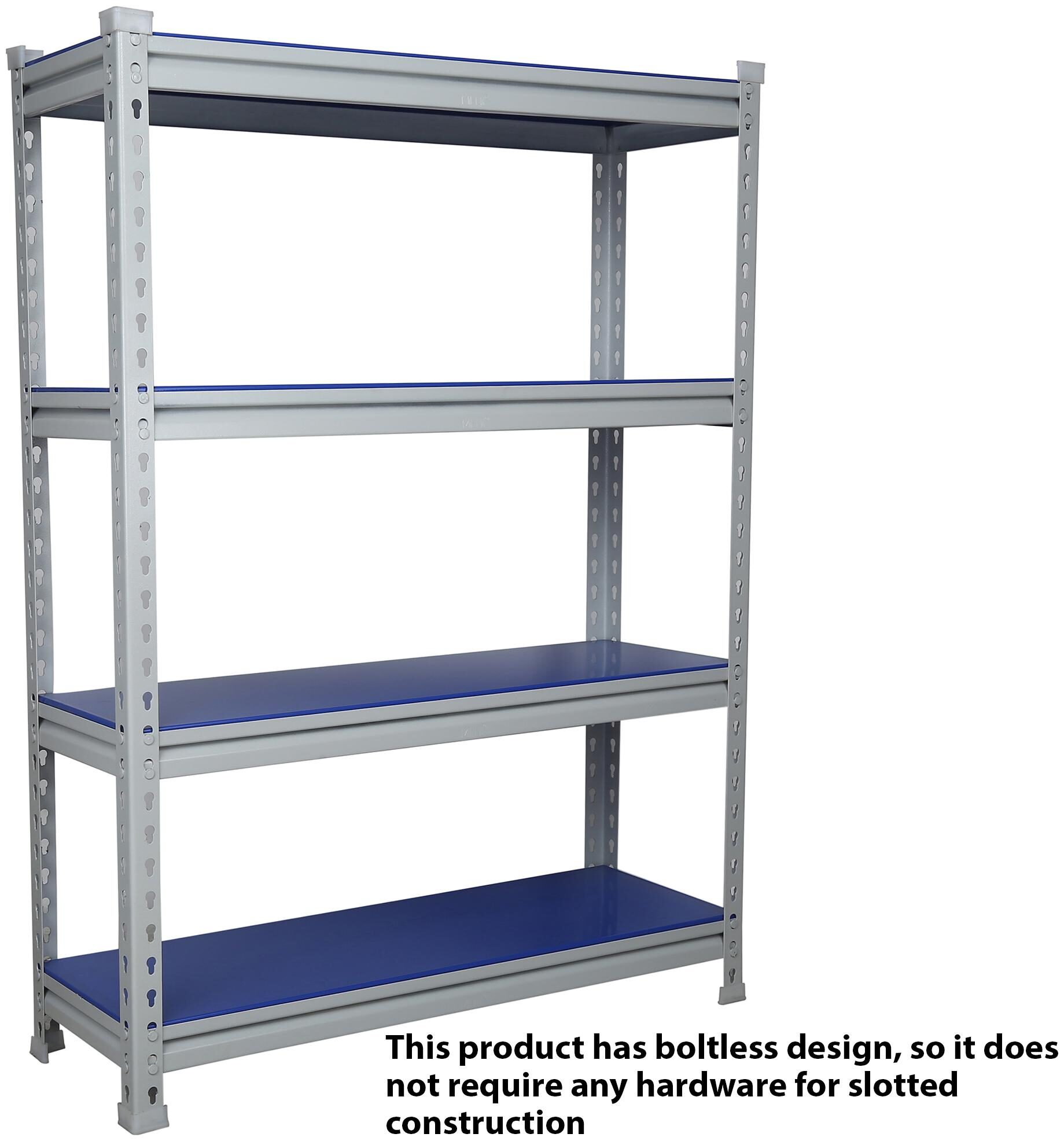

Mil-Nil Prime CRC Sheet 4 Shelf Multipurpose Boltless Rack 48 x 36 x 12 Inch (Blue Havels) Powder Coating