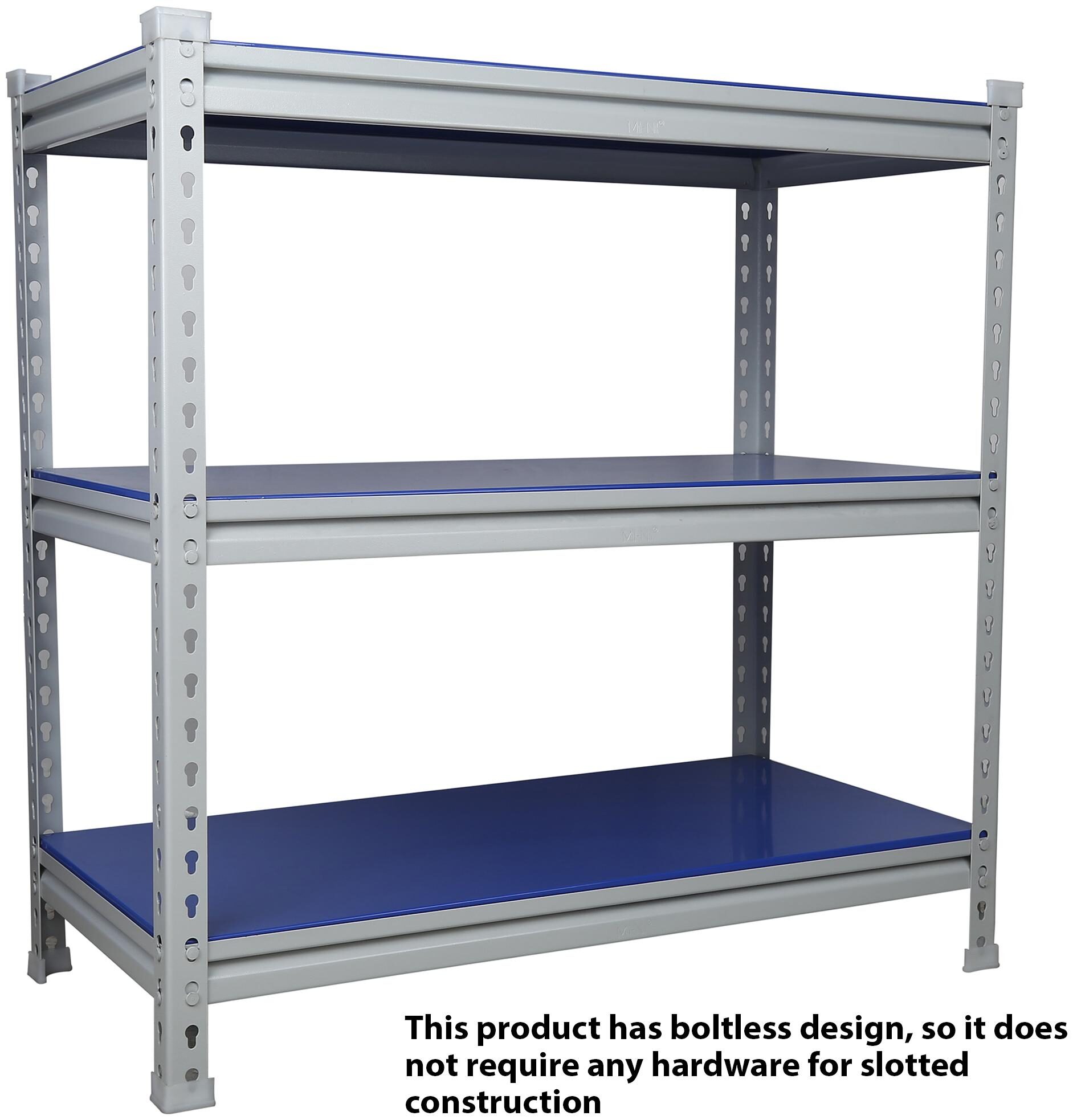 

Mil-Nil Prime CRC Sheet 3 Shelf Multipurpose Boltless Rack 36 x 36 x 18 Inch (Blue Havels) Powder Coating