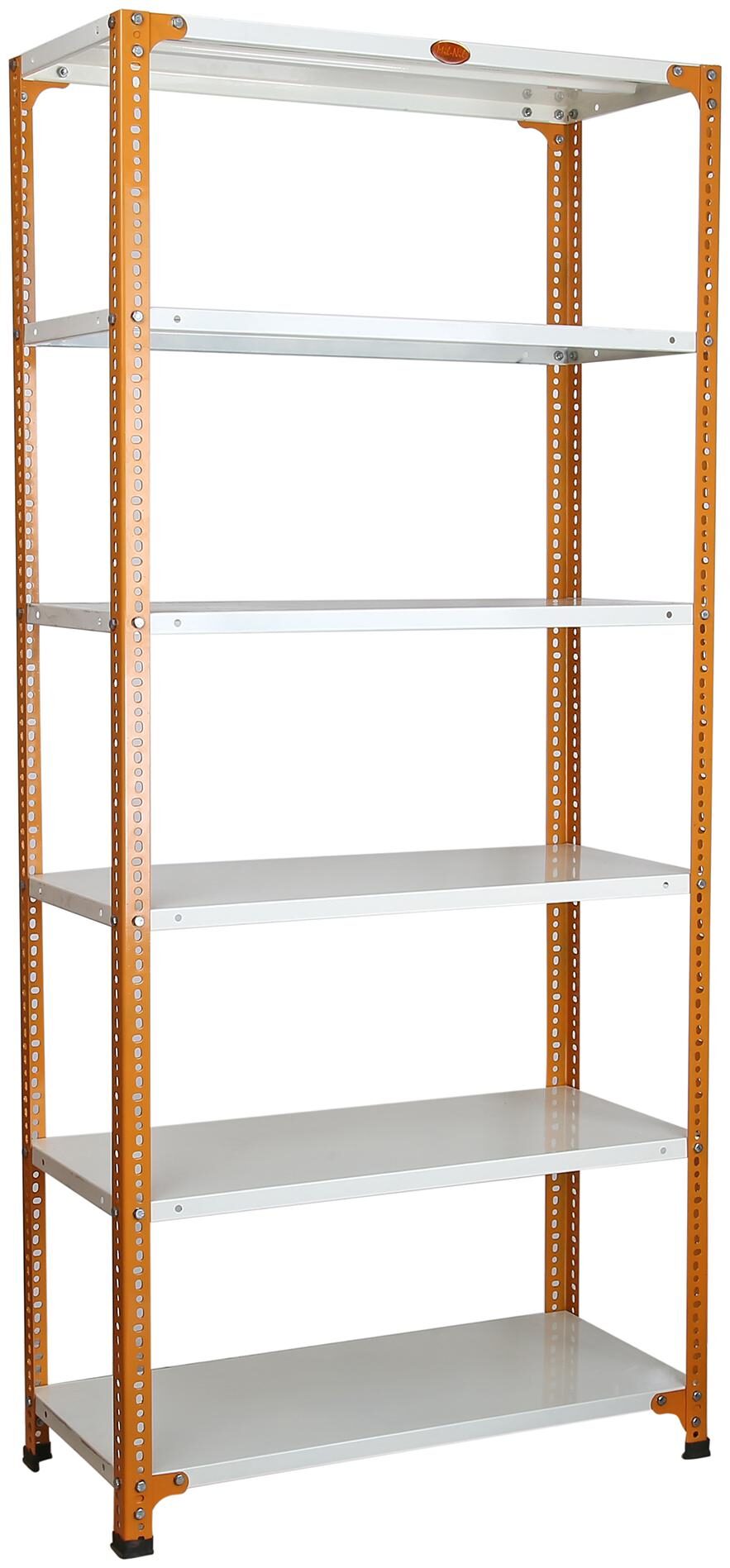 

Mil-Nil Prime CRC Sheet 6 Shelf Multiuse Storage Unit 15 x 36 x 78 inch 20 Gauge (Ivory-Orange)
