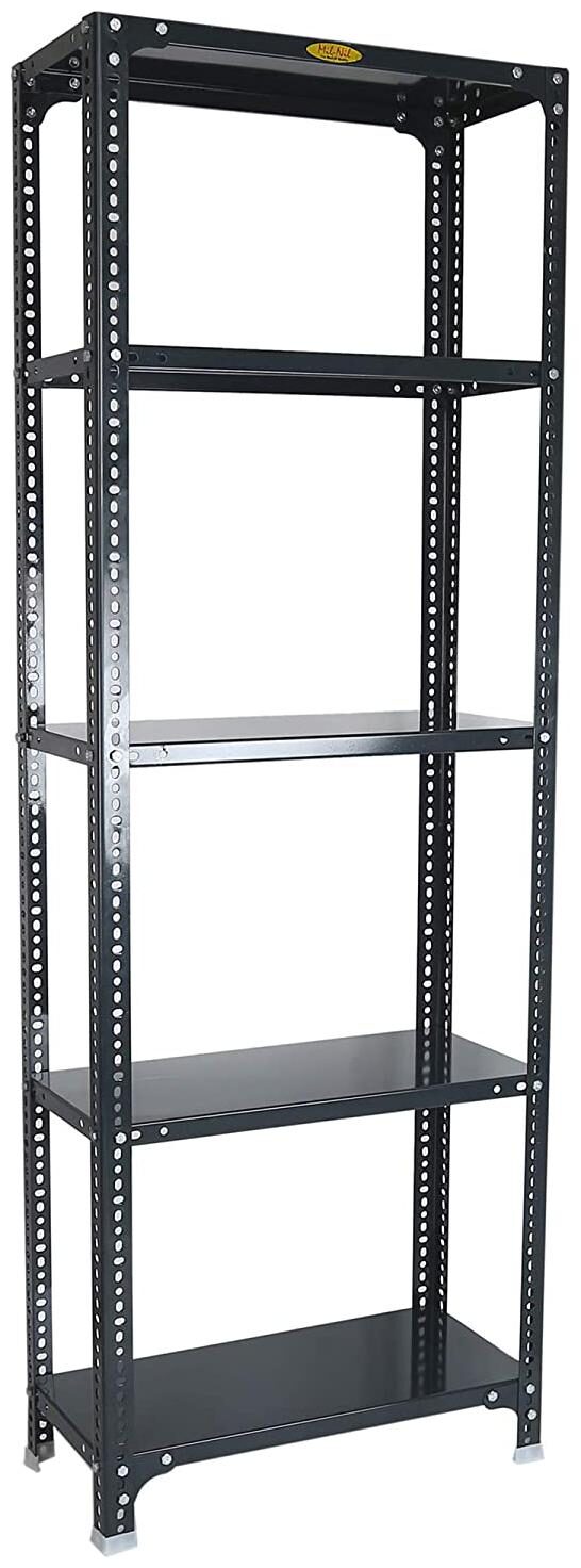 

Mil-Nil Prime CRC Sheet 5 Shelf Multipurpose Slotted Angle Rack 72 x 24 x 12 Inch 22 Gauge (Grey)