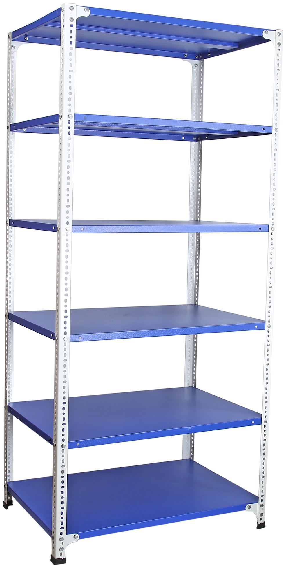 

Mil-Nil Prime CRC Sheet 6 Shelf Multiuse Space Saving Rack 24 x 36 x 78 inch 22 Gauge (Blue-White)