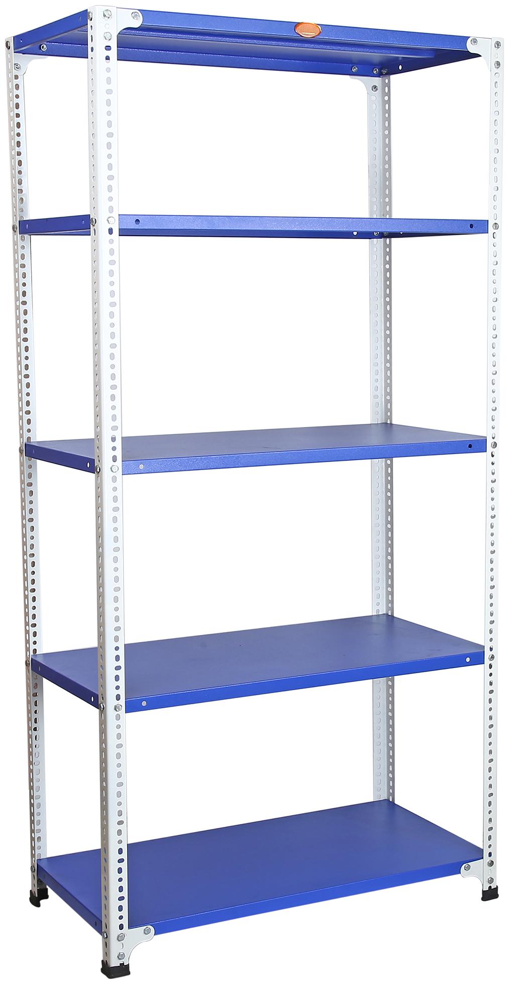 

Mil-Nil Prime CRC Sheet 5 Shelf Multiuse Space Saving Rack 18 x 36 x 72 inch 20 Gauge (Blue-White)