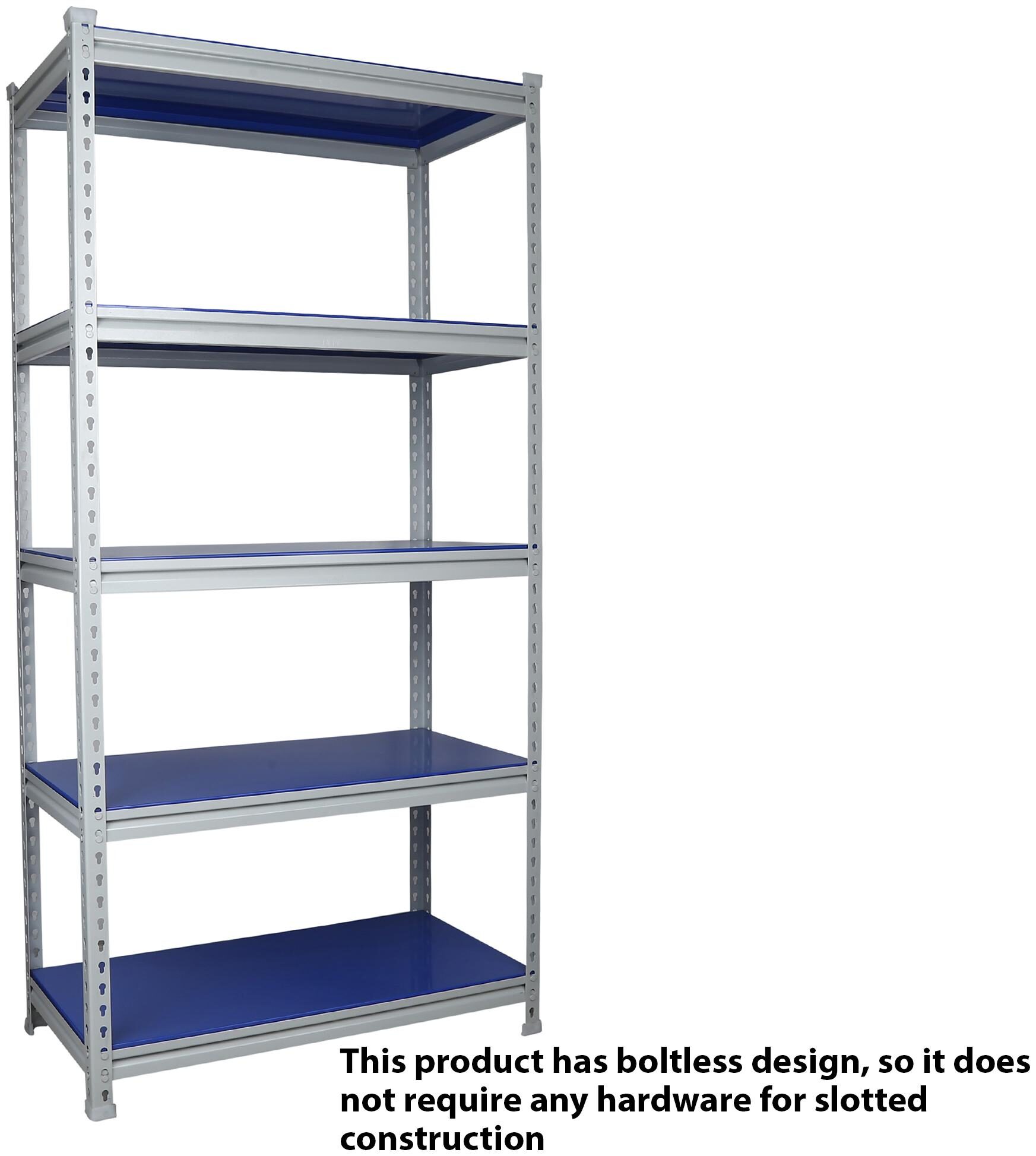 

Mil-Nil Prime CRC Sheet 5 Shelf Multipurpose Boltless Rack 72 x 36 x 18 Inch (Blue Havels) Powder Coating