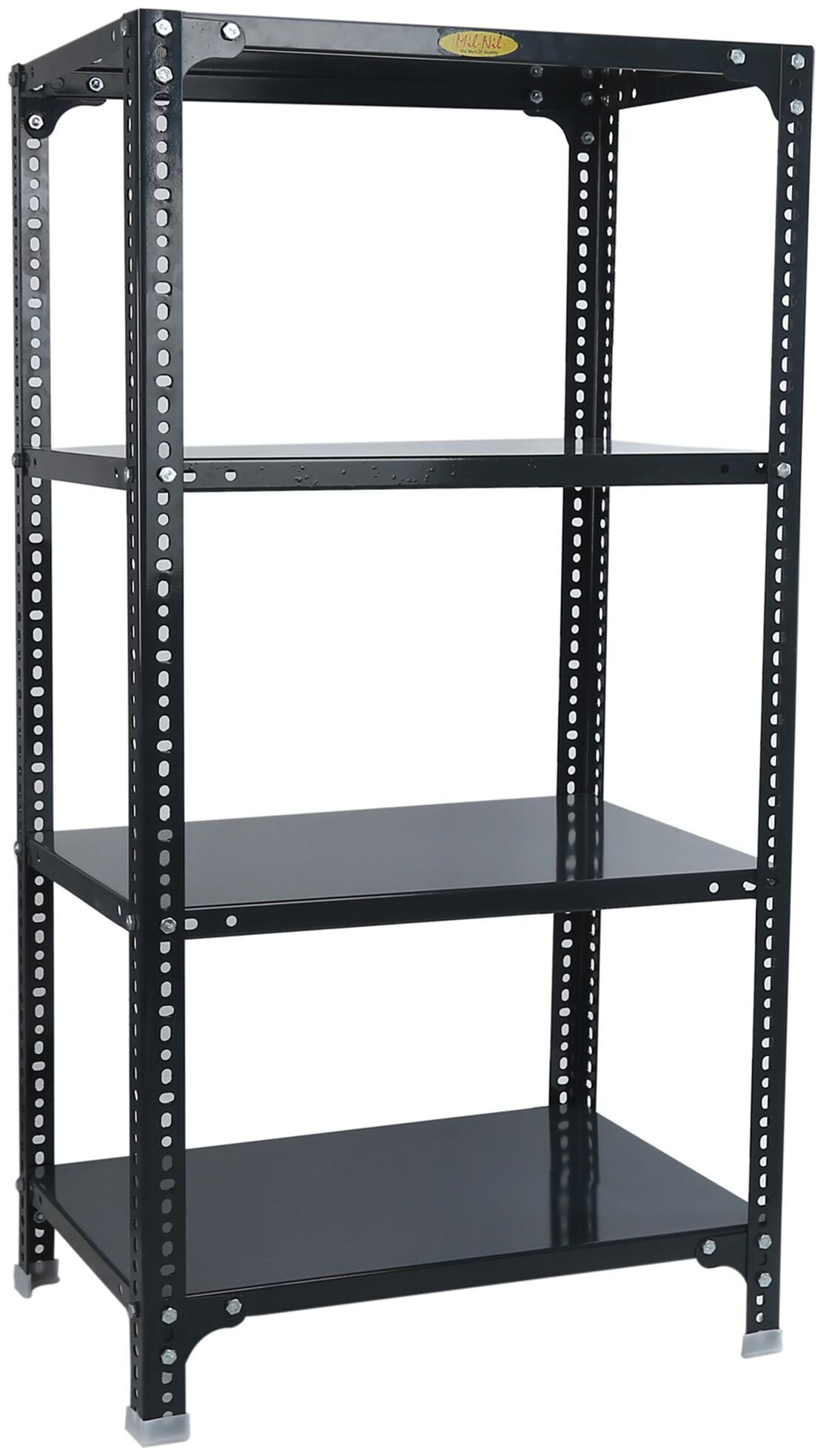 

Mil-Nil Prime CRC Sheet 4 Shelf Multipurpose Slotted Angle Rack 48 x 24 x 18 Inch (Grey)