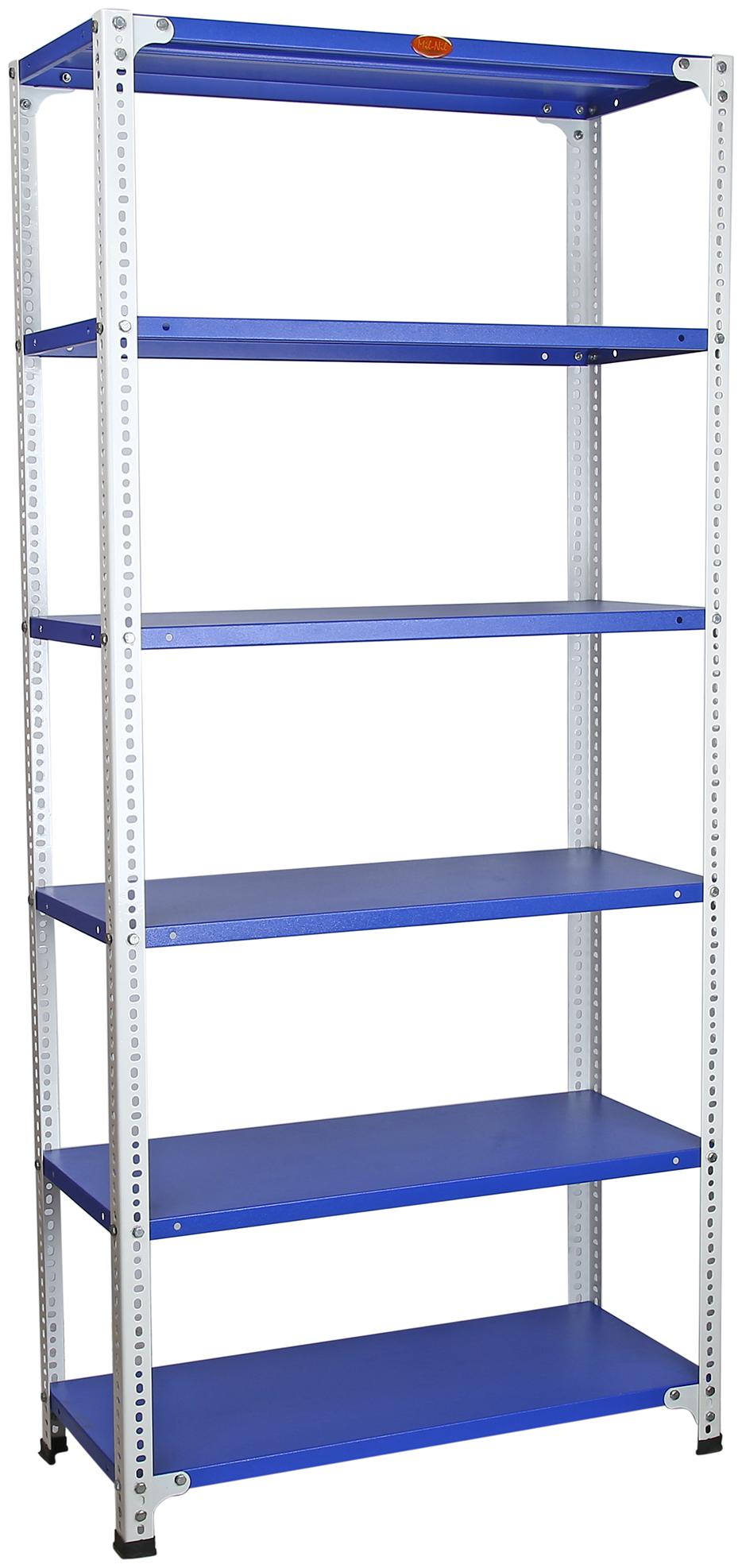 

Mil-Nil Prime CRC Sheet 6 Shelf Multiuse Space Saving Rack 15 x 36 x 78 inch 22 Gauge (Blue-White)