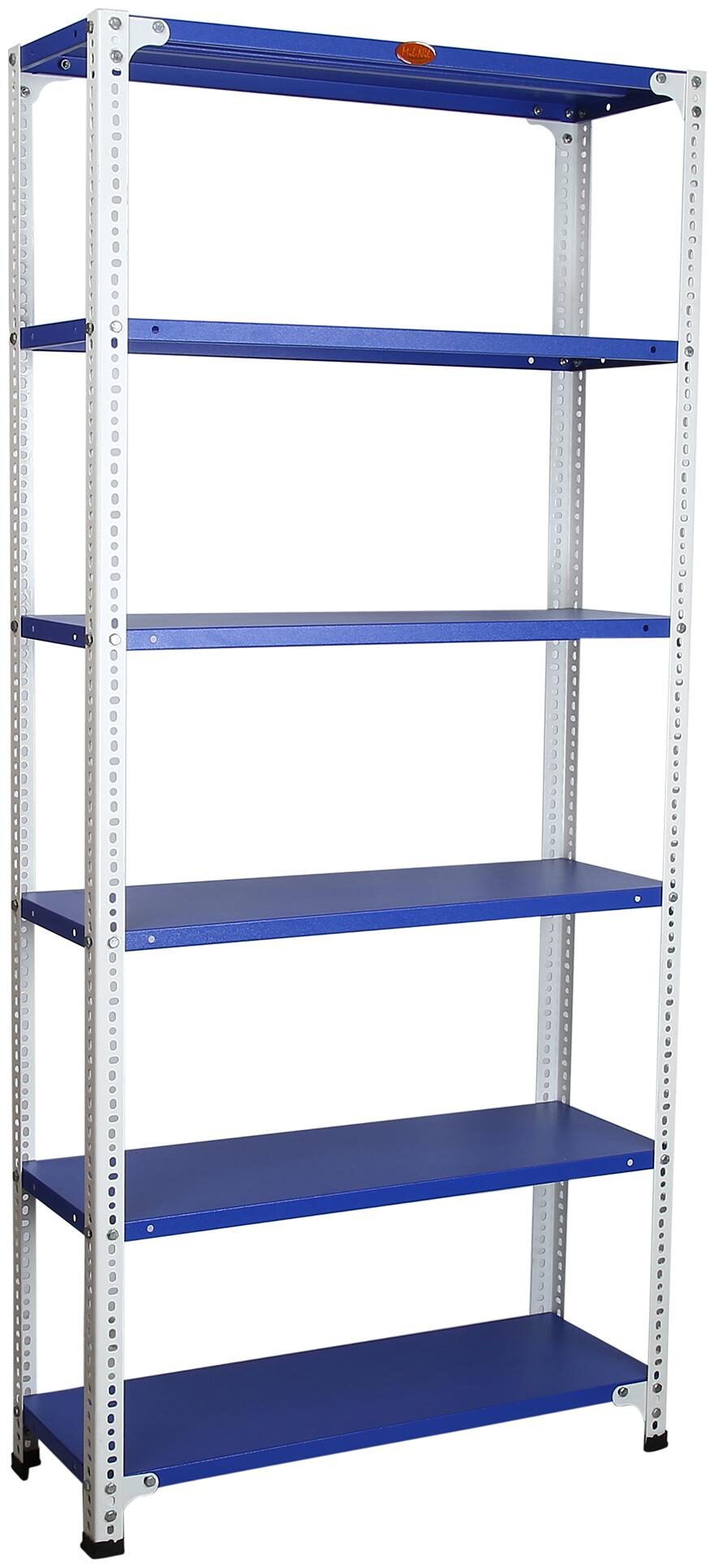 

Mil-Nil Prime CRC Sheet 6 Shelf Multiuse Space Saving Rack 12 x 36 x 78 inch 20 Gauge (Blue-White)