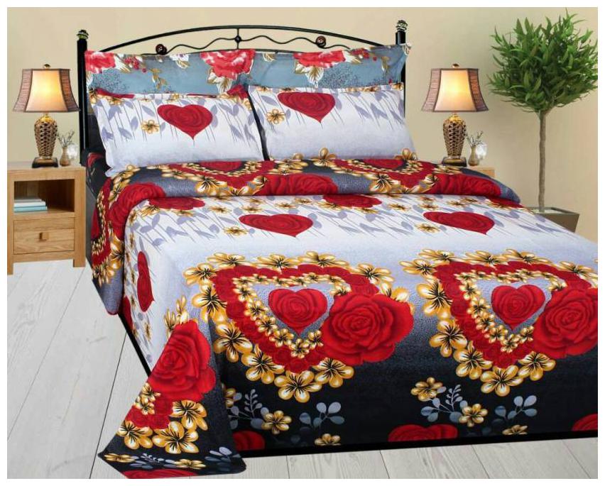 

Milap Floral Double Bedsheet