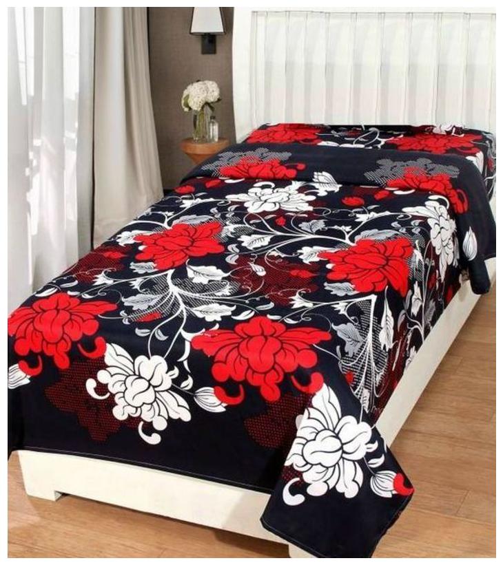 

Milap Floral Poly Cotton Single Bedsheet With 1 Pillow Cover