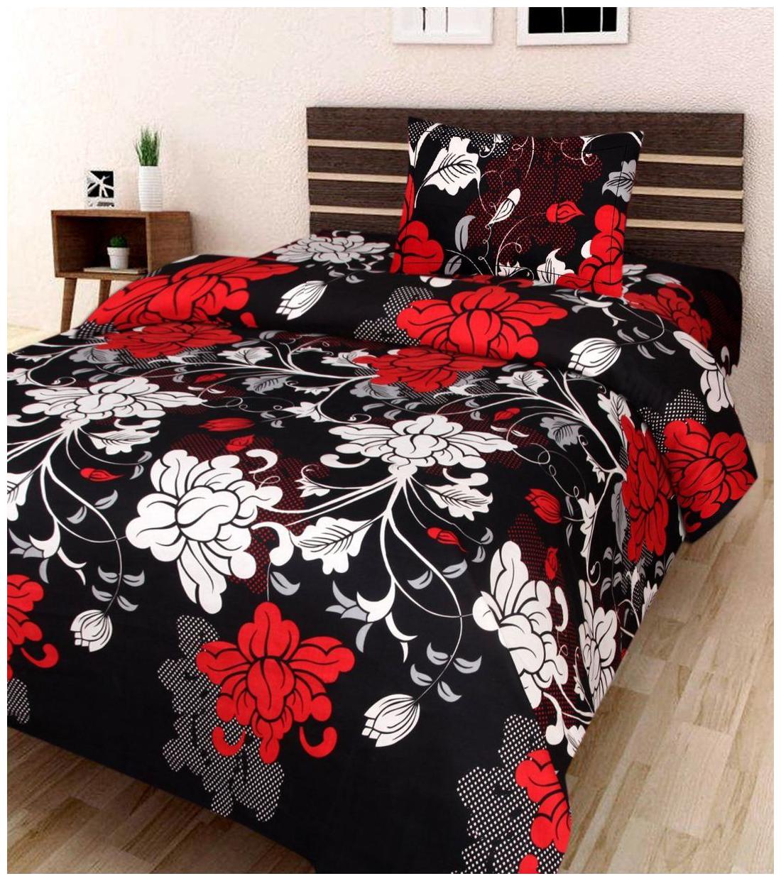 

Milap Floral Poly Cotton Single Bedsheets With 1 Pillow Cover