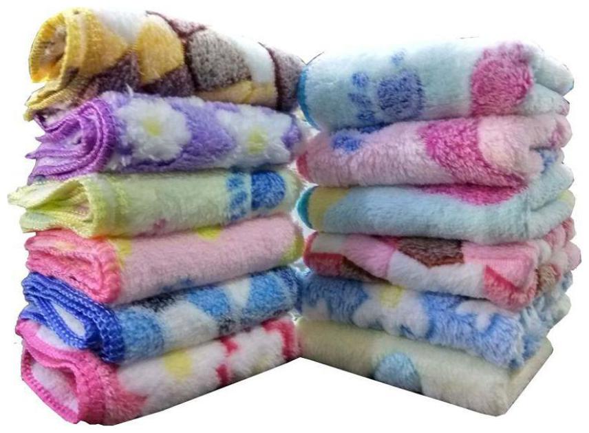 

Milap Multicolor Floral Soft Face Towels Set of 12