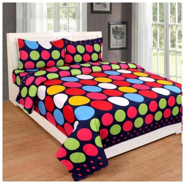 

Milap Poly Cotton Double Bedsheet With 2 Pillow Covers (Pack Of 3)