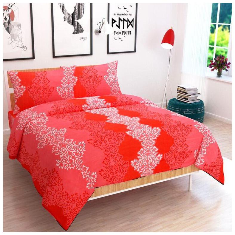 

Milap Poly Cotton Double Bedsheet With 2 Pillow Covers (Pack Of 3)