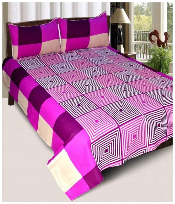 

Milap Poly Cotton Double Bedsheet With 2 Pillow Covers (Pack Of 3)