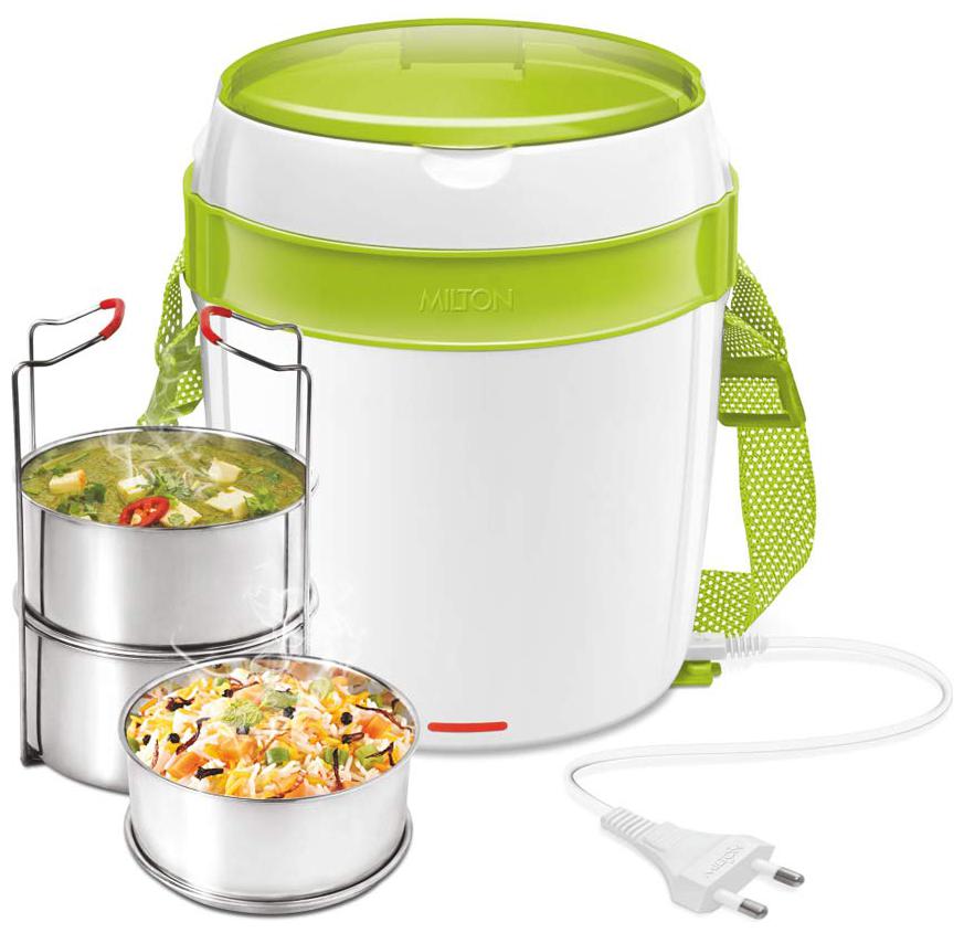 

Milton Futron 3 Containers Plastic Lunch Box-Swan White