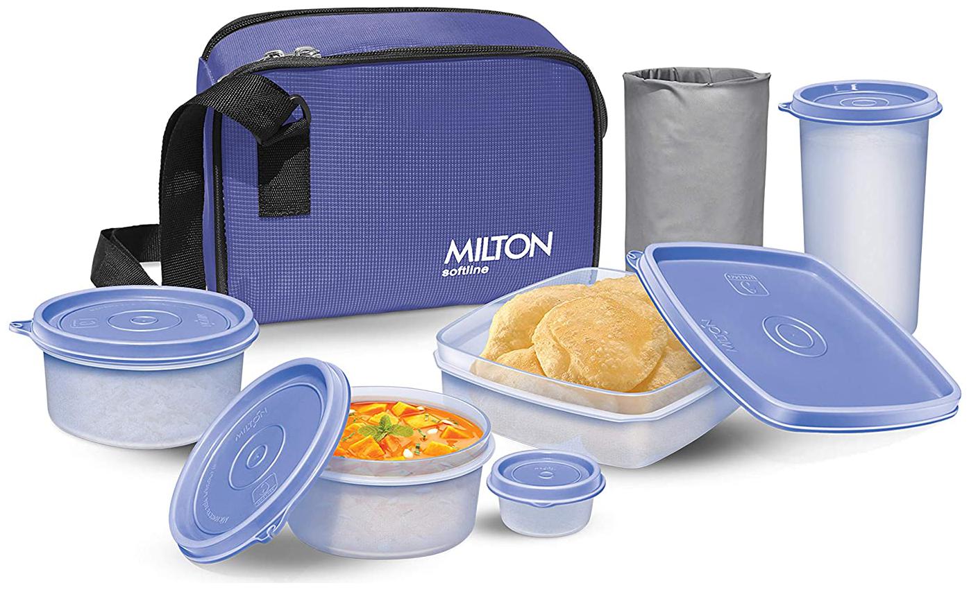 

Milton Prime Lunch 4 Containers Plastic Lunch Box-Blue