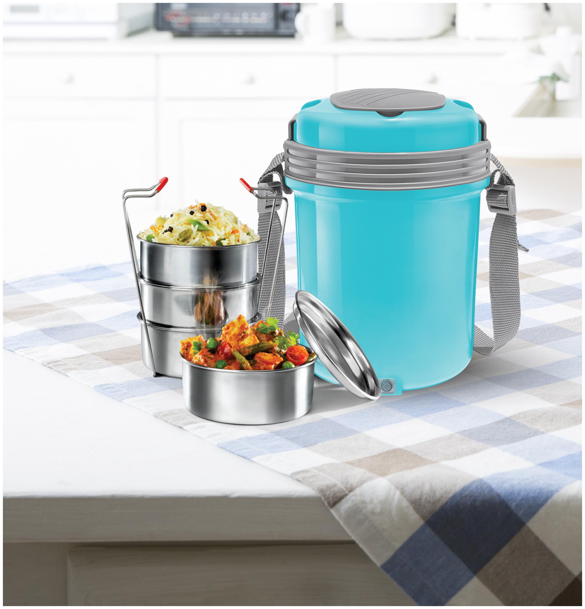 

Milton Electron Tiffin 4 Containers Plastic Tiffin Box