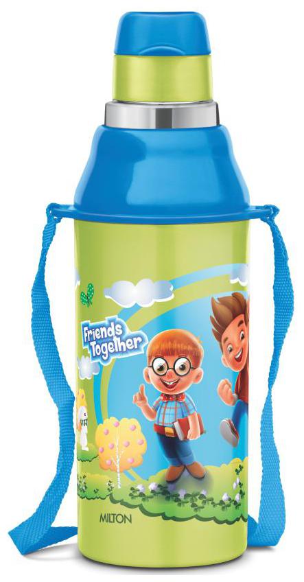 

Milton Kool Steelight 400 Ml Plastic Water Bottle-Green