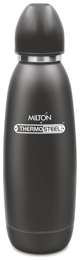 Milton Advent Stainless Steel Water Bottle Set of 1 ( Black , 750 ml )
