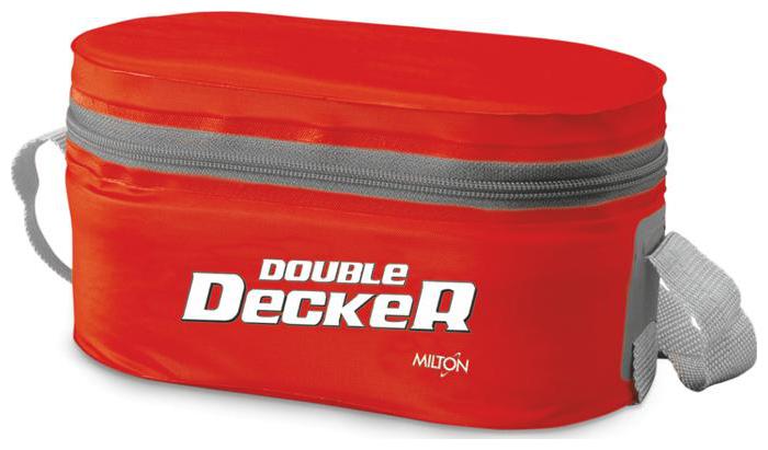 

Milton Double Decker 100 Food Grade Plastic Lunch Box Set of 3 280 ml Red
