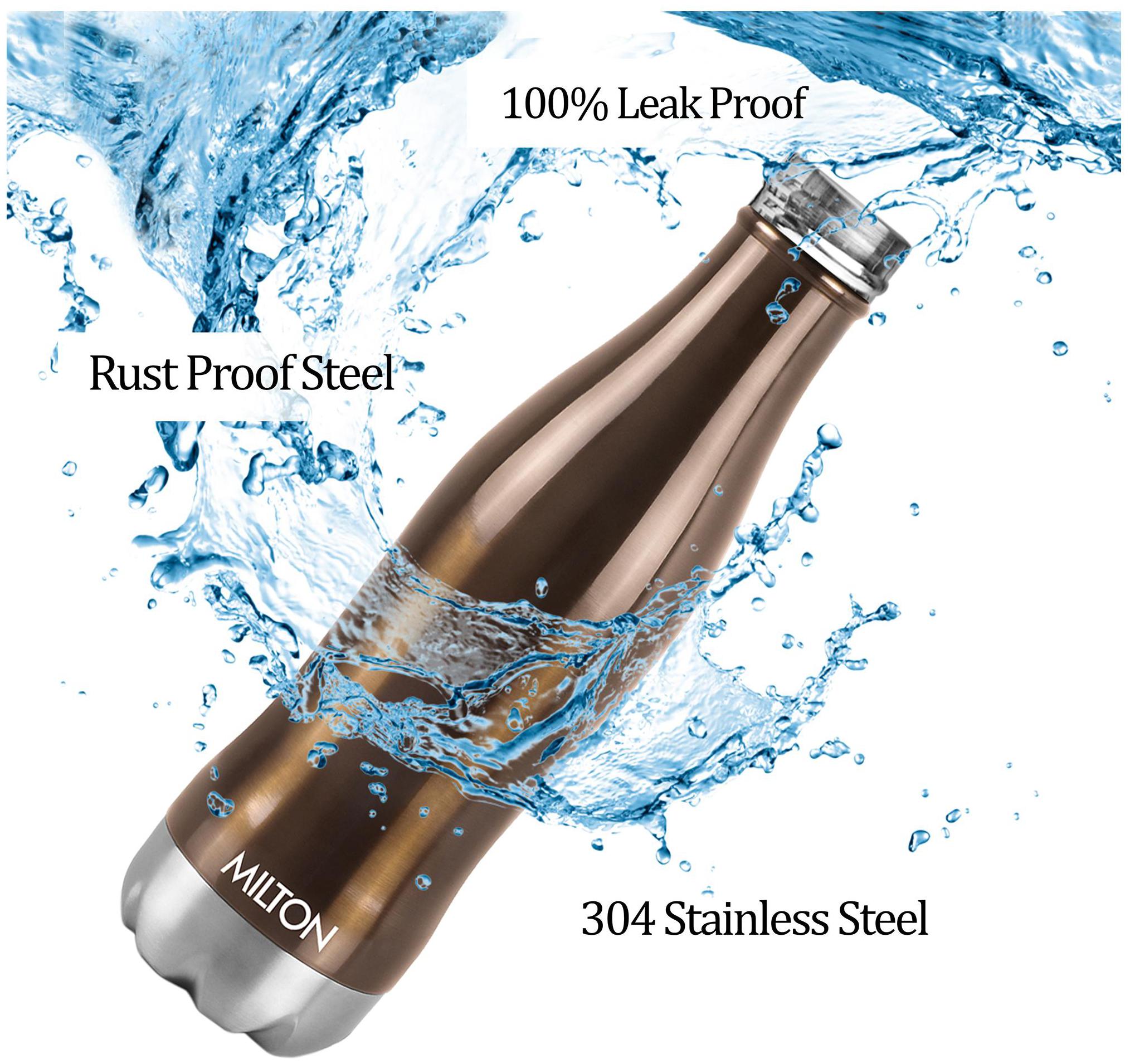 

Milton Duke 500 Thermosteel Hot and Cold Water Bottle 420 ml Coffee Brown