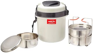 Milton Electric Tiffin Electron 3 Containers, 360 ml, Grey