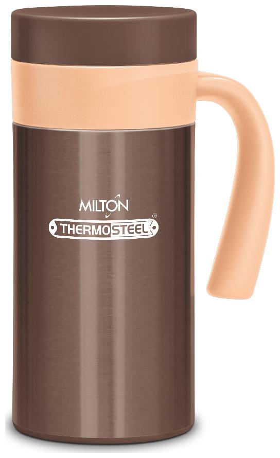 

Milton Flagon 400 Stainless Steel Hot Cold Tea Coffee Flask 380 ml Dark Brown