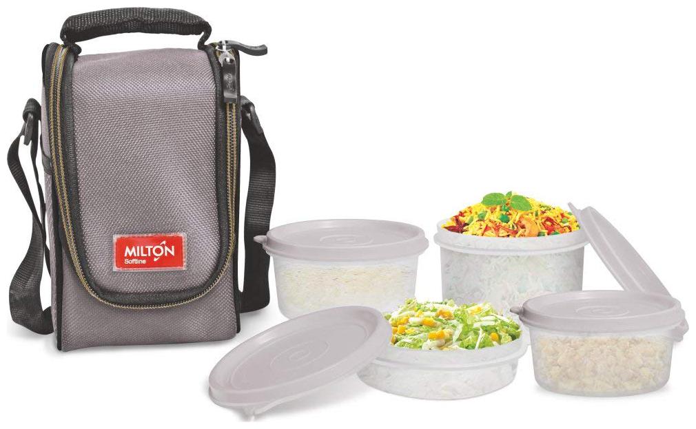 

Milton Full Meal 4 Containers Lunch Box - Grey