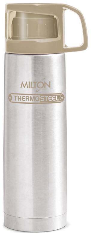 Milton Glassy Thermosteel Flask Set of 1 ( Grey , Stainless Steel ,  500 ml )
