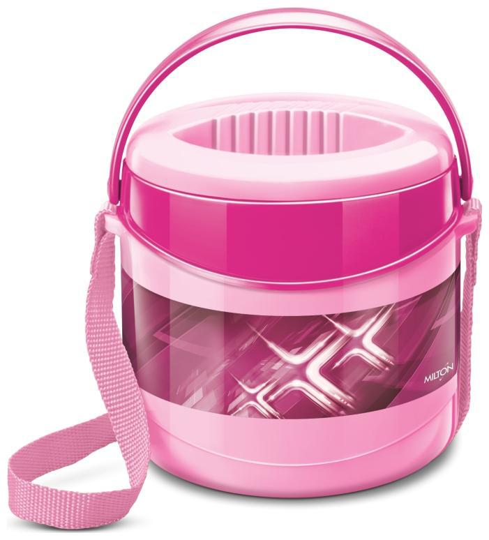 

Milton Insulated Lunch Box Tiffin With Leak Lock Steel Containerss 2 pc 200 ml Each pink