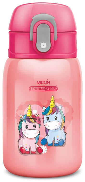 Milton Jolly Stainless Steel Water Bottle Set of 1 ( Pink , 230 ml )