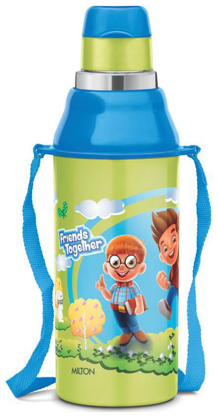 

Milton Kool Steelight 400 Ml Plastic Water Bottle-Green