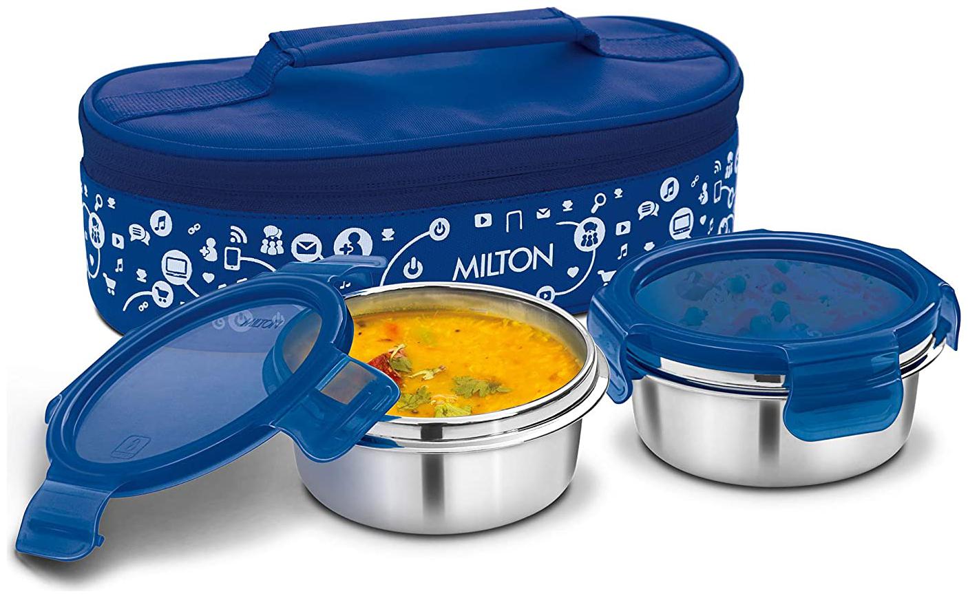 

Milton Lifestyle Lunch Stainless Steel Lunch Box Set of 2 Blue